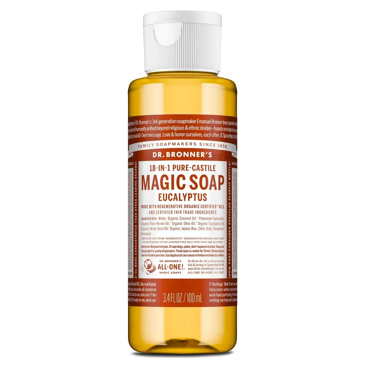 Dr. Bronner's Liquid Soap - 3.4oz - Image 2